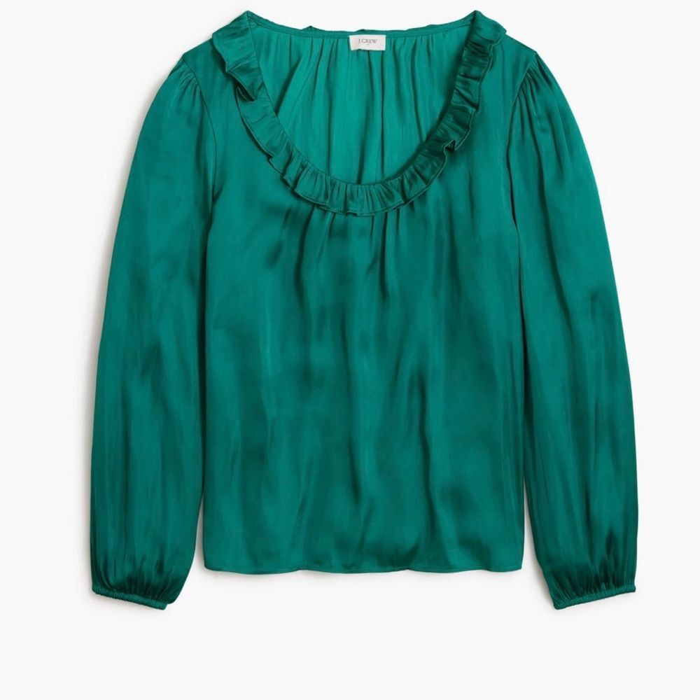 J. Crew Ruffleneck top Large